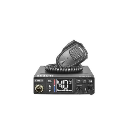 Statie CB auto Avanti Mario AM FM PA 4W cu ASQ si alimentare 12 24V
