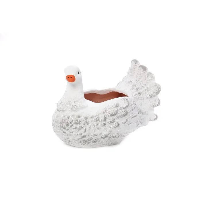 Statueta porumbel, decoratiune gradina, ceramica, H 22 cm