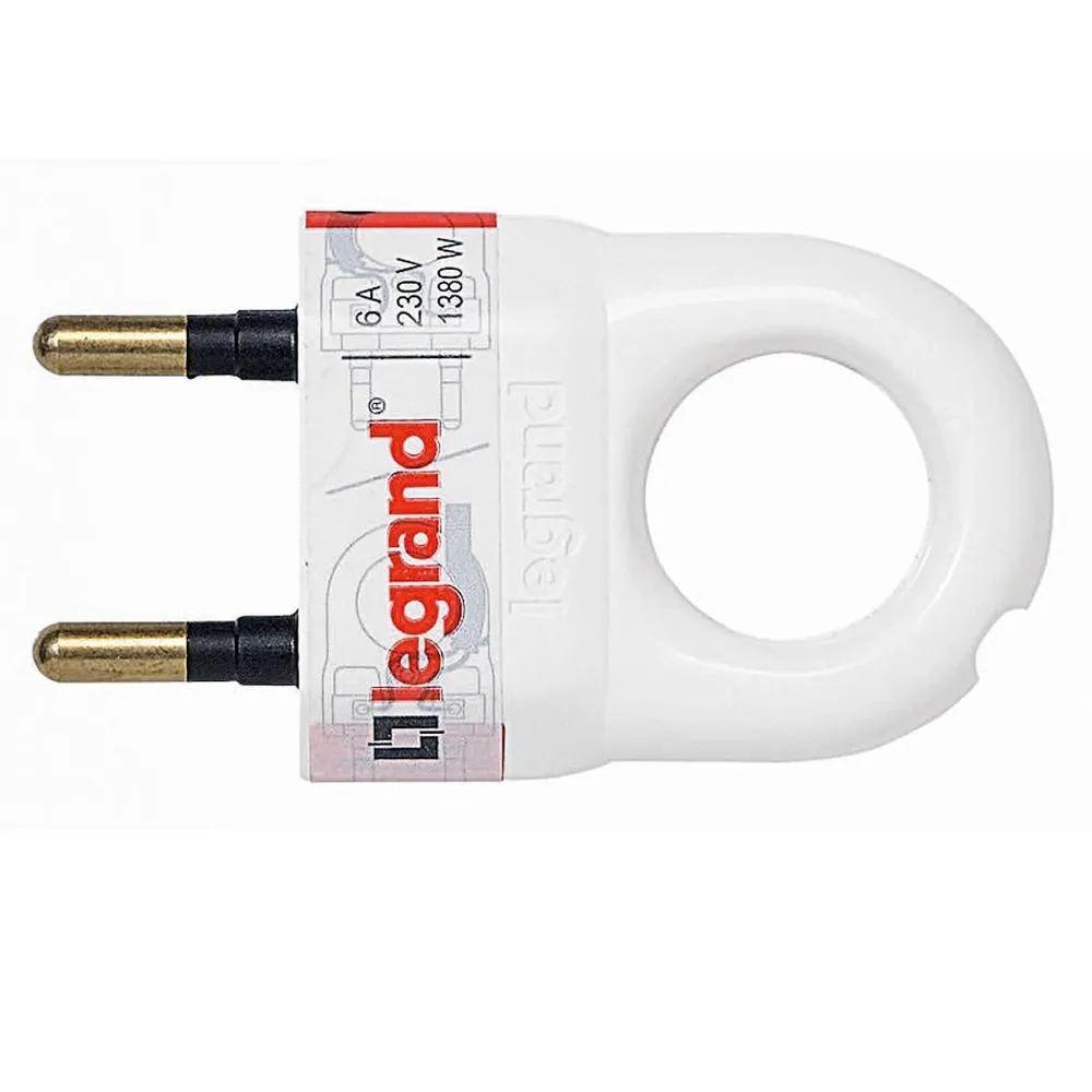 Stecher cu inel de extragere Legrand, 6A, 230V, alb