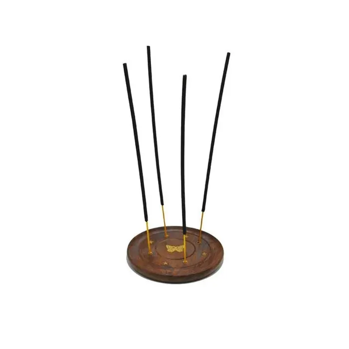 Suport betisoare si conuri parfumate Aroma Land, lemn, maro, 9 cm