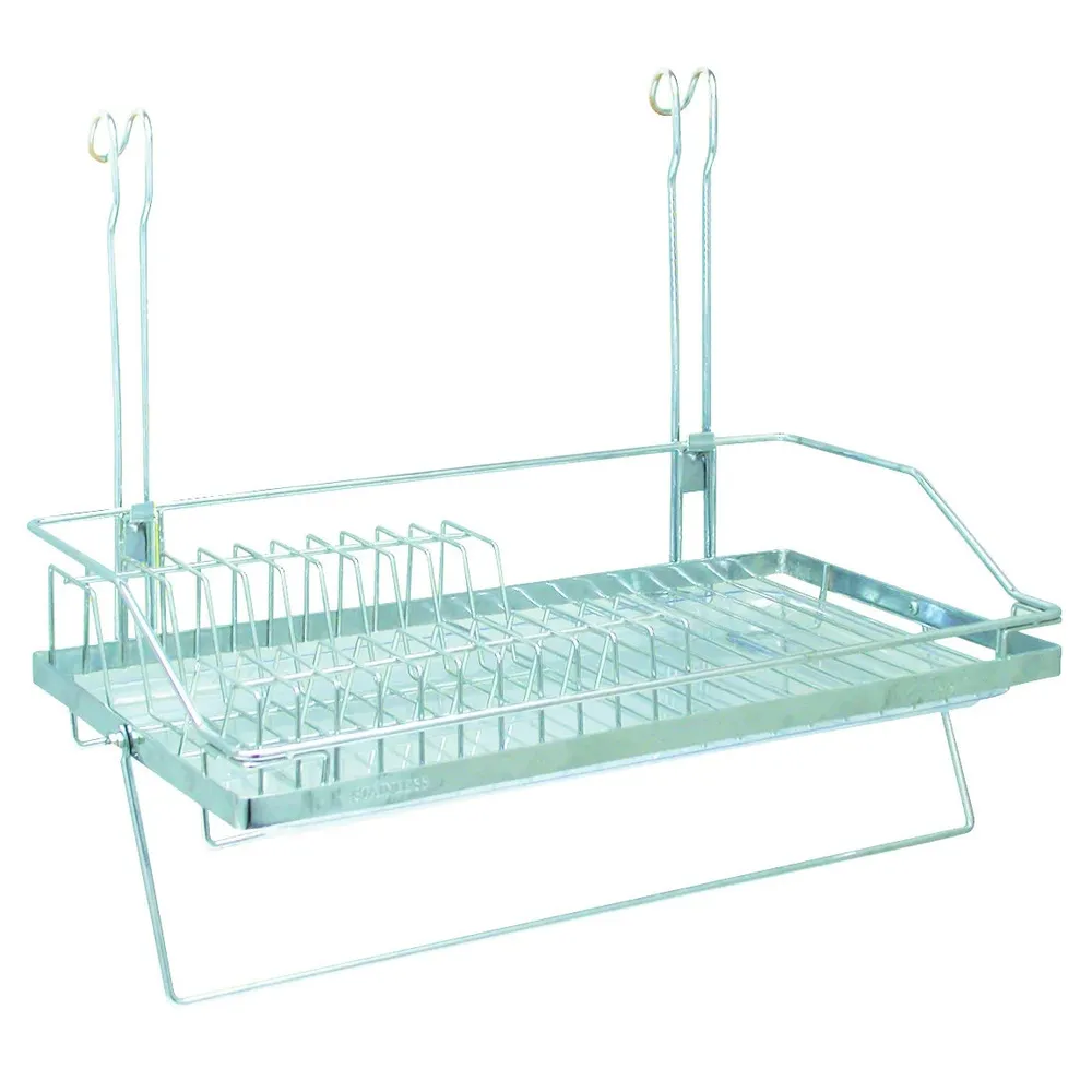 Suport bucatarie pentru vesela + tacamuri, 4053, metal cromat, 47 x 25 x 20 cm