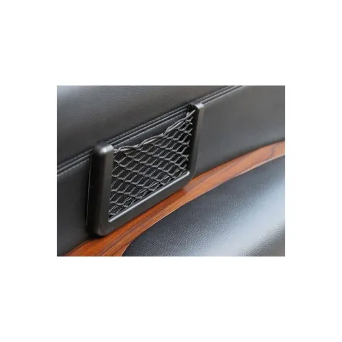 Suport buzunar auto din plasa cu rama plastic 14.5 x 7 cm universal — imaginea 3