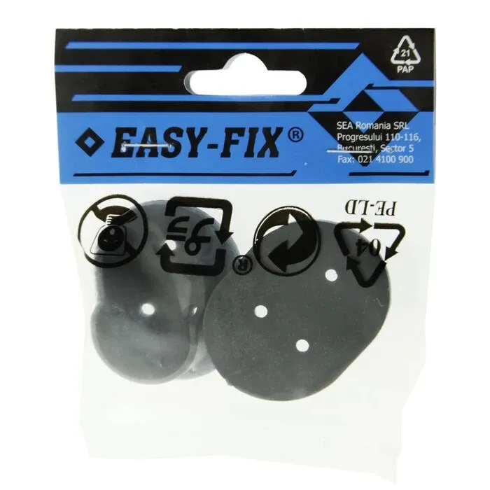 Suport din plastic, lateral, pentru bara haine, negru, 25 mm, set 2 bucati