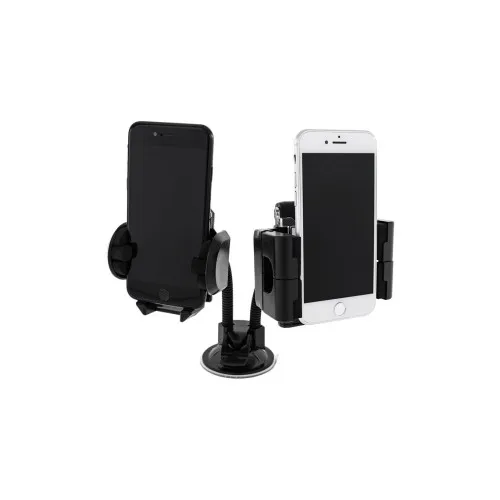 Suport dublu telefon auto cu ventuza si brat flexibil reglabil — imaginea 2