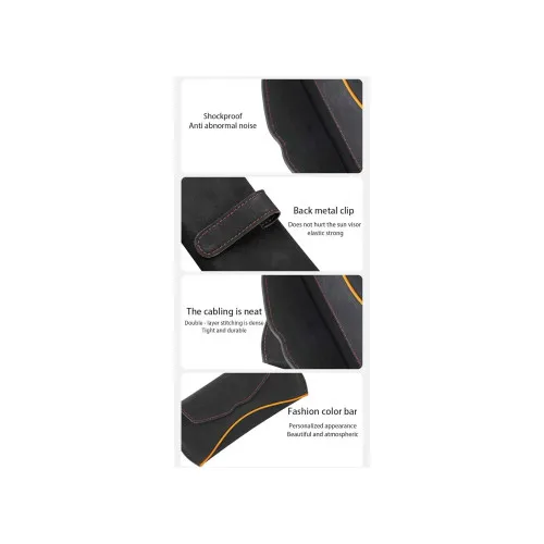 Suport ochelari premium piele ecologica negru — imaginea 3
