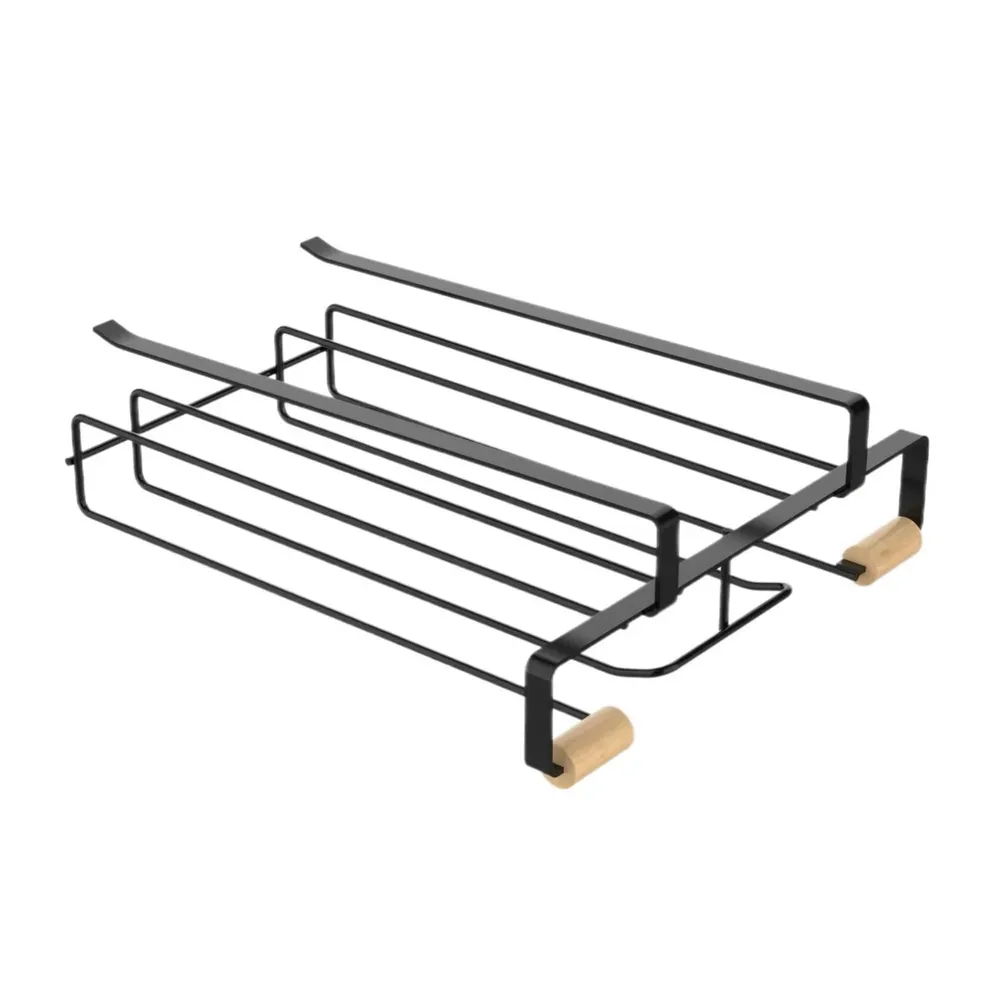 Suport pahare WK810364, pentru dulap, otel, negru, 26.5 x 22.4 cm