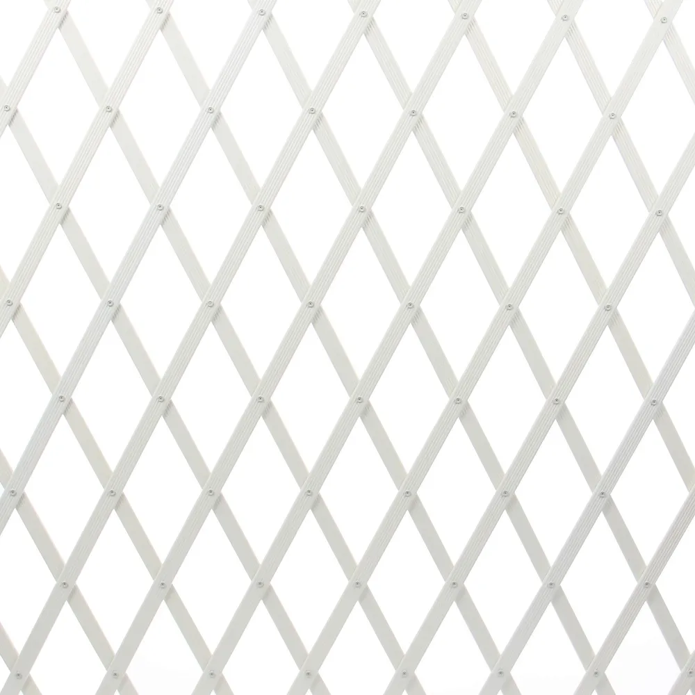 Suport pentru plante Trellis, extensibil, plastic, alb, 50 x 150 cm