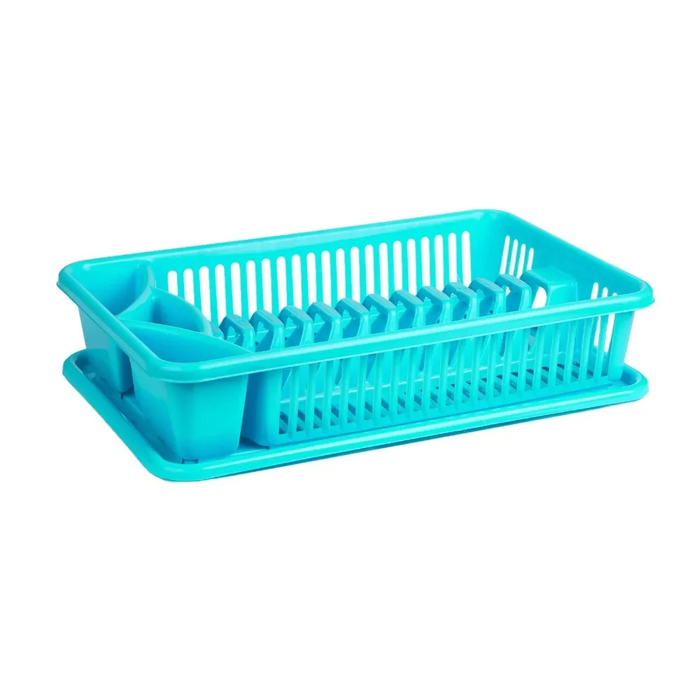 Suport pentru vase, Mara, plastic, bleu, 43x26.5cm