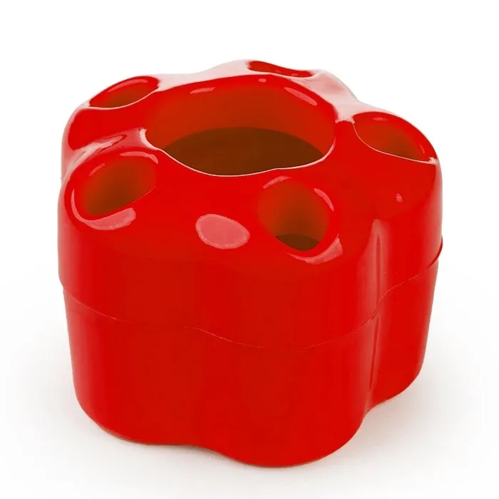 Suport periuta de dinti Plastina, plastic, oval, rosu