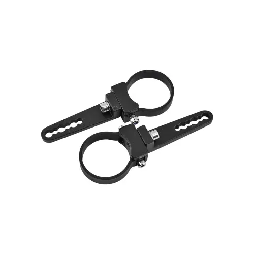 Suport proiectoare LED universal prindere rollbar bullbar 50-51 mm reglabil 360° aluminiu negru — imaginea 2