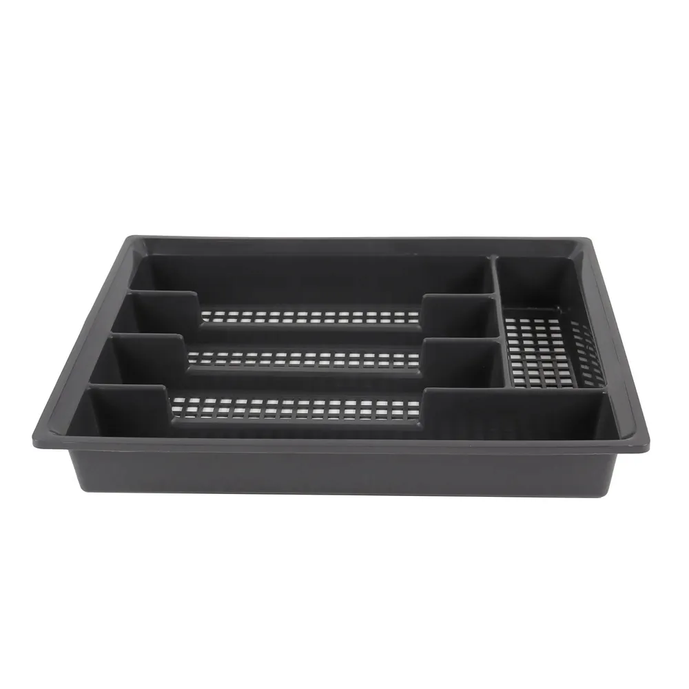 Suport tacamuri pentru sertar, 95009, plastic, gri, 33.5 x 26 x 5 cm