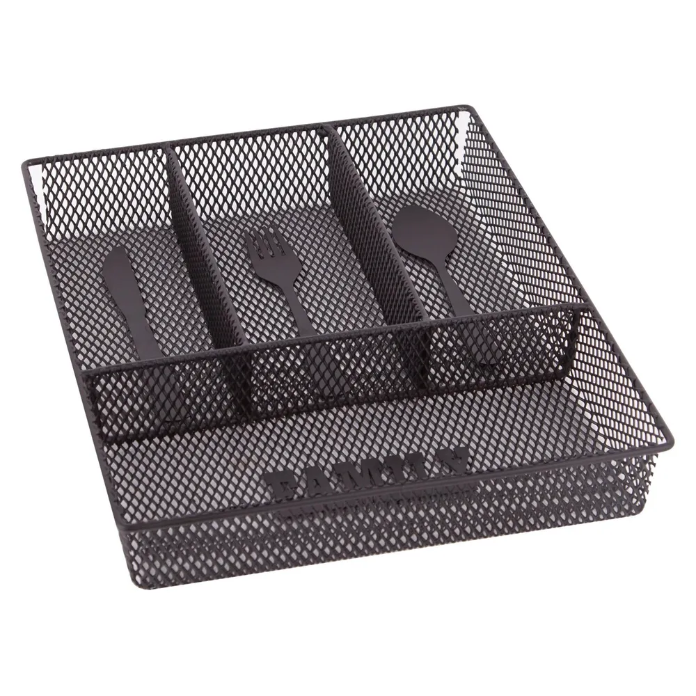 Suport tacamuri pentru sertar, MG071B, metal, negru, 33 x 26 x 4.8 cm