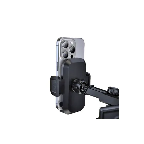 Suport telefon auto BWOO universal cu brat telescopic reglabil ventuza parbriz bord — imaginea 3