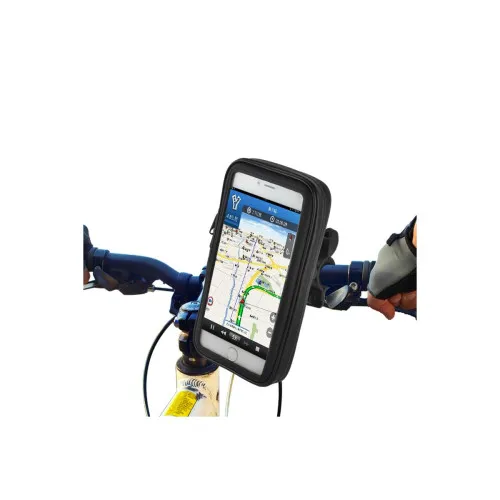 Suport telefon moto bicicleta cu husa impermeabila rotire 360°