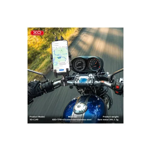 Suport telefon moto universal cu sistem anti-vibratie rotire 360° compatibil 4.7"-6.9" — imaginea 4
