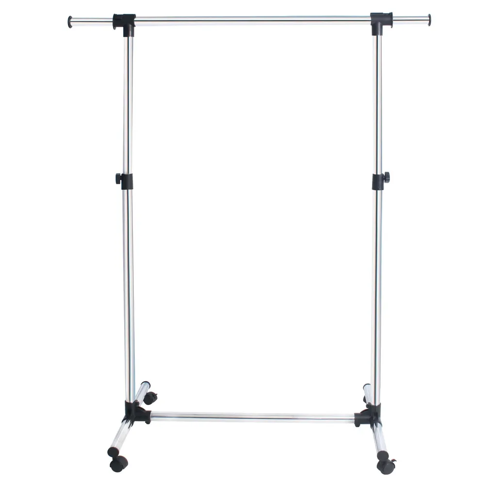 Suport umerase Spaceo, 86.3 - 114 x 51 x 101 - 159 cm, mobil, extensibil, negru