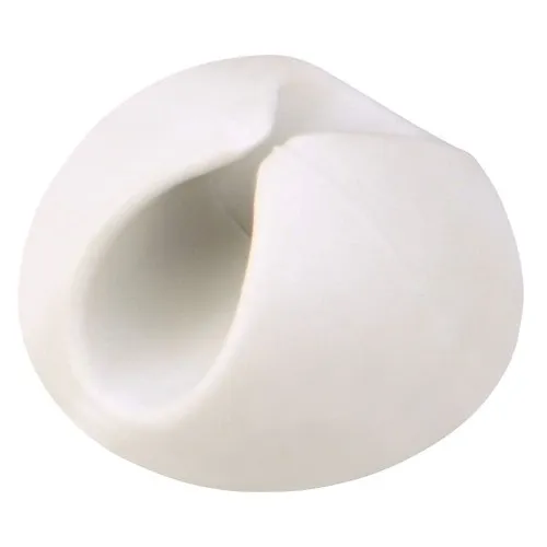Suporti autoadezivi pentru organizare cabluri, alb, set 10 bucati, 4-7 mm