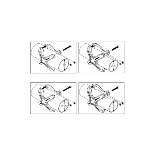 Suporti universali proiectoare LED prindere rollbar bullbar 5.1-7.6 cm set 2 bucati — imaginea 2