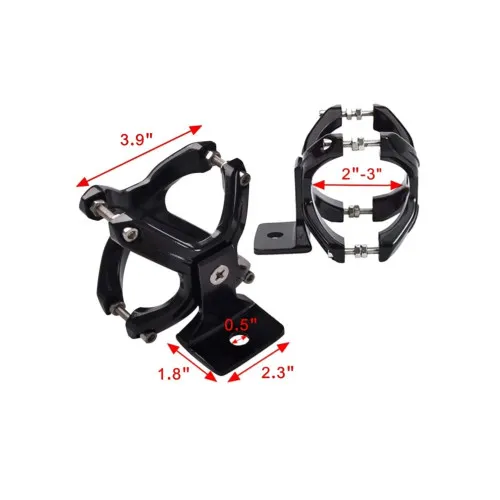 Suporti universali proiectoare LED prindere rollbar bullbar 5.1-7.6 cm set 2 bucati — imaginea 3