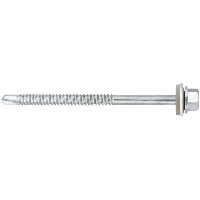 Surub autoforant, cu cap hexagonal, pentru profile metalice, Friulsider AP6, din otel, 6.3 x 100 mm