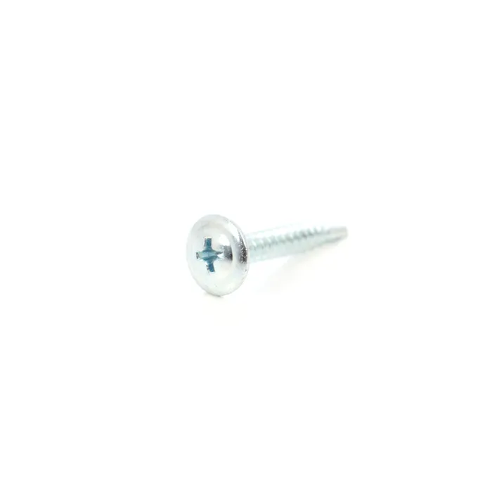 Surub autoforant, cu cap plat cu saiba, otel, zincat alb, 4.2 x 25 mm, 50 bucati