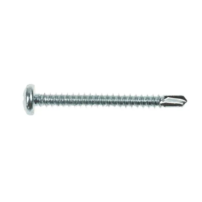 Surub autoforant pentru lemn, din otel, zincat alb, cu cap bombat, amprenta Phillips, PH 2, Friulsider, 4.2 x 38 mm