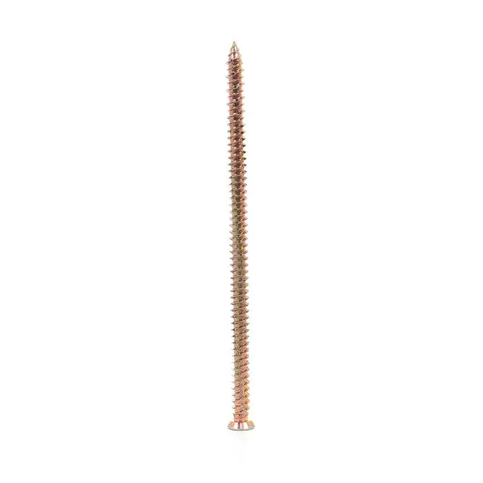 Surub montaj pentru ferestre / usi, amprenta Torx, TX 30, SEA 210, otel, zincat galben, 7.5 x 102 mm