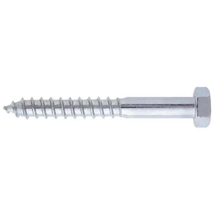 Surub pentru lemn, cu cap hexagonal, Friulsider, zincat alb, 5 x 40 mm