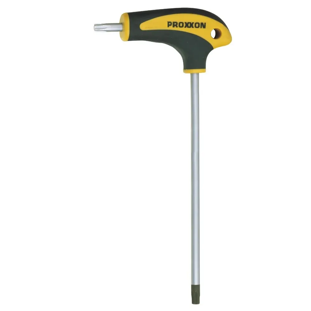 Surubelnita profil Torx / Tamper Torx, TX 27 / TTX 27, cu maner in L, Proxxon 22452, 20 mm / 160 mm