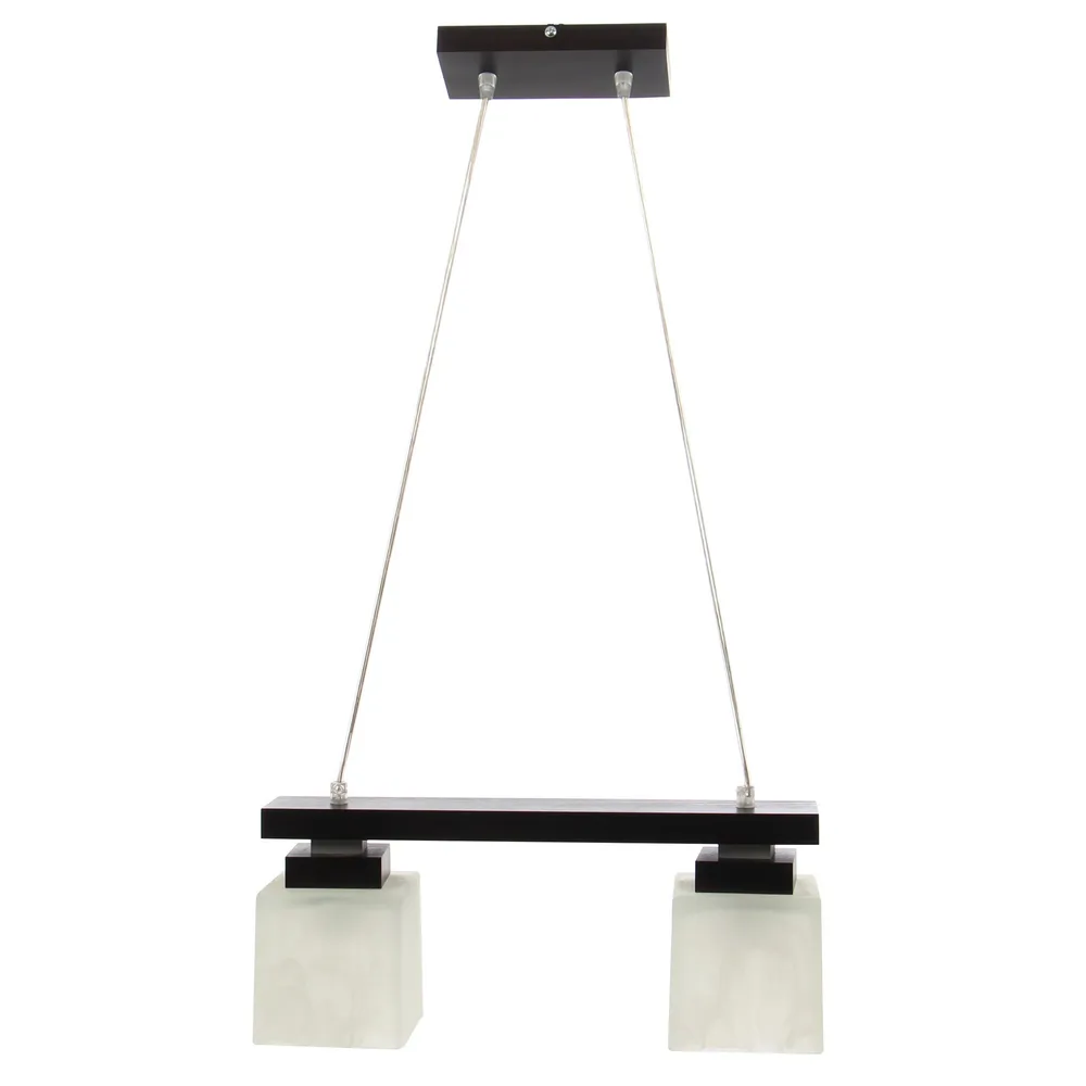 Suspensie Kubus 10380, 2 x E27, wenge + alb, clasic