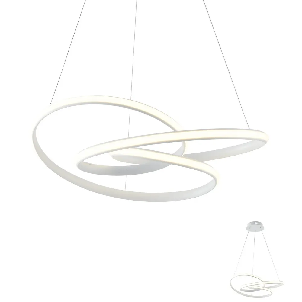 Suspensie LED Sintra 01-2190, 40 W, lumina calda, dimabil, alb, modern