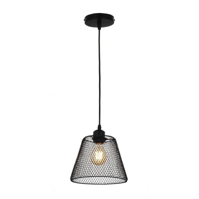 Suspensie Loana KL111158, 1 x E27, negru, industrial
