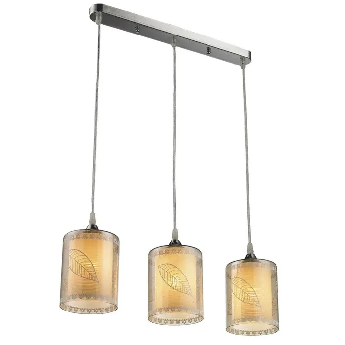 Suspensie Natura LY-3238, 3 x E27, gri, modern