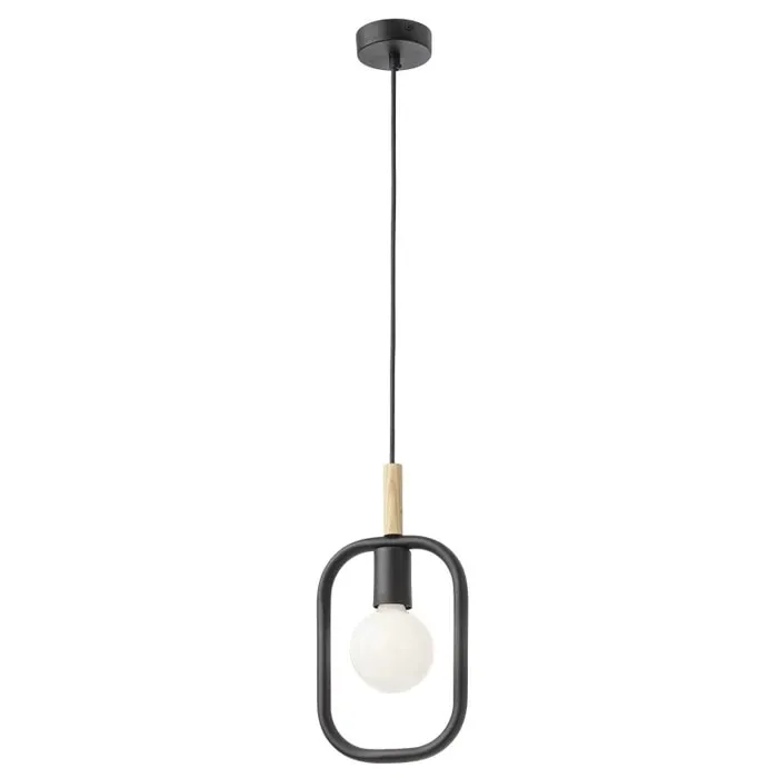 Suspensie Pendul Aeris 01-2407, negru, metal, 190x44x1270mm