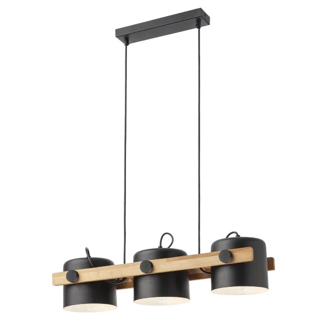 Suspensie Pooh 01-2403, 3 x E27, negru, modern