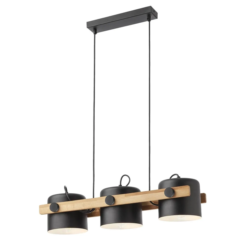 Suspensie Pooh 01-2403, 3 x E27, negru, modern