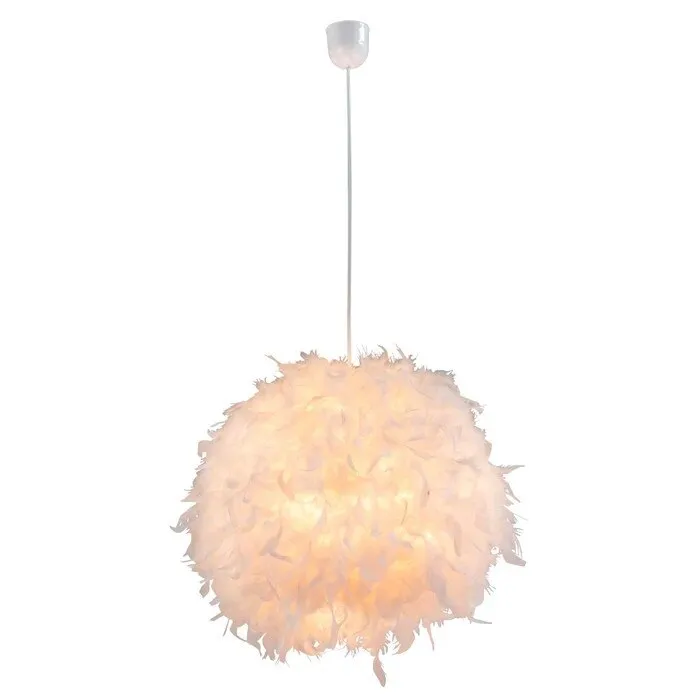 Suspensie Vogel 15057, 1 x E27, alb, cu pene, modern
