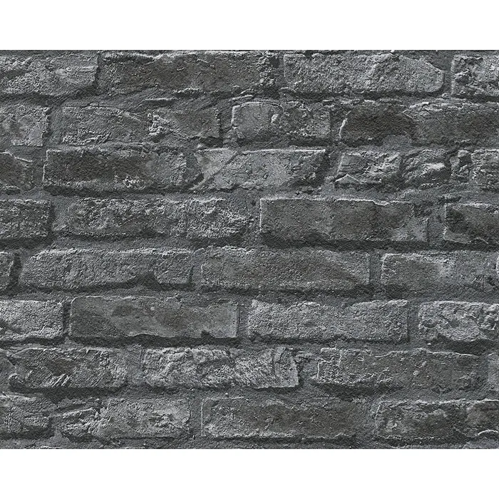 Tapet hartie, model caramida, AS Creation Black & White 954701, 10 x 0.53 m