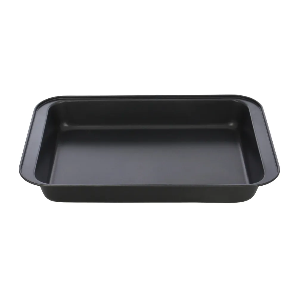Tava cuptor, otel, dreptunghiulara, gri, 37.5 x 25.5 x 5.5 cm, antiaderenta