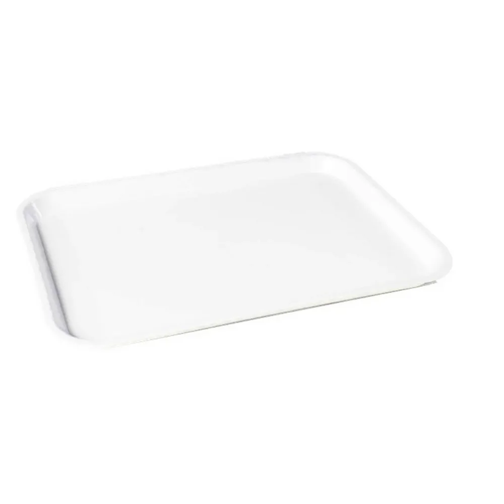 Tava dreptunghiulara pentru servire, din plastic, Plastina, alb, 37 x 51.5 x 3 cm