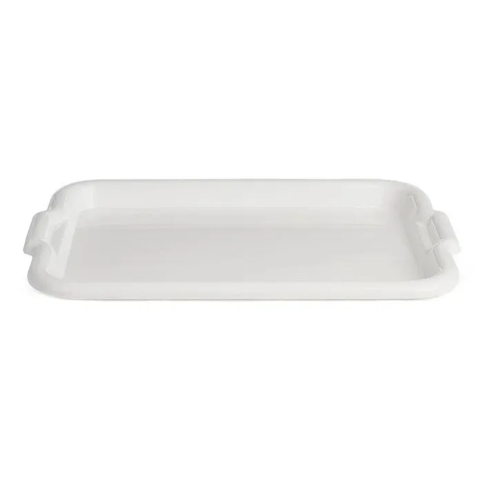 Tava dreptunghiulara pentru servire, plastic, Alisan Lux, alb, 36.5 x 25 x 2.5 cm