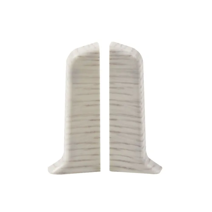 Terminatie pentru plinta, stanga / dreapta, SET 10456-6009, PVC, gri alaska, 52 x 20 mm, 4 buc / set