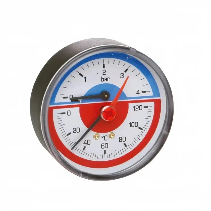 Termomanometru axial ICMA 259, 0-10 bar, 0 - 120 grade C