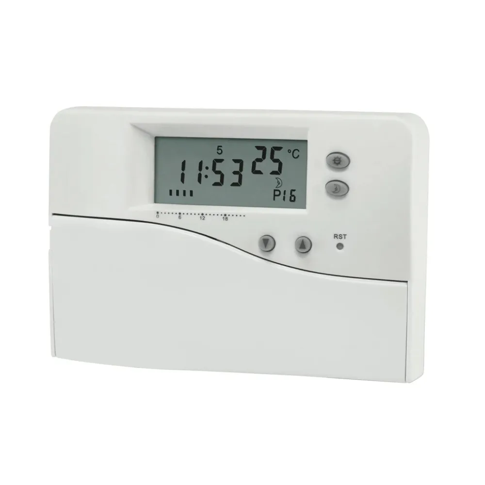 Termostat de ambient pentru centrala, cu fir, Paxton BL-LT08, programabil, digital, 2 x AAA, alb