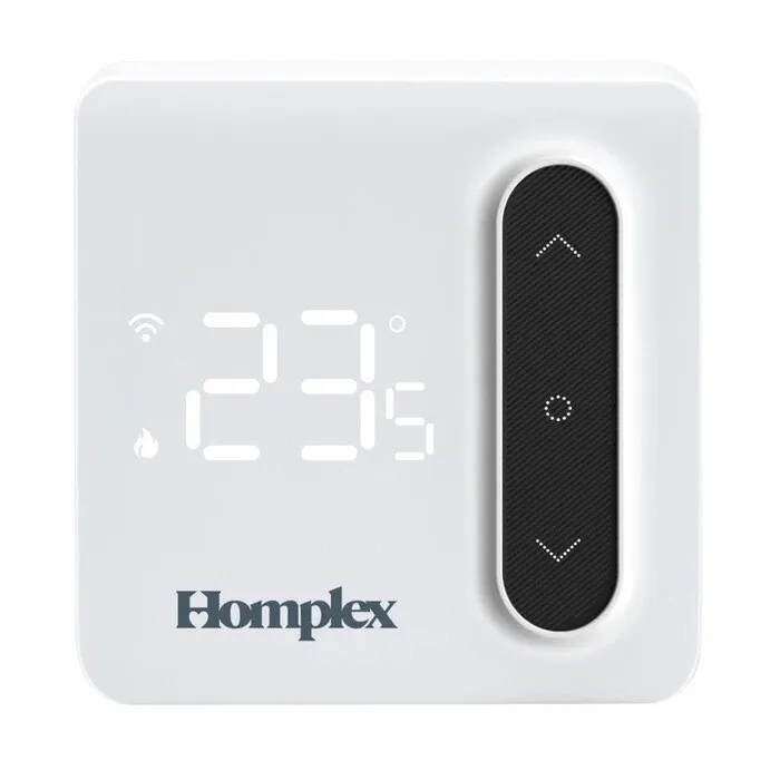 Termostat de ambient pentru centrala, wireless, Homplex HT2310 WR, WI-FI, programabil, digital, 2 x AA, alb