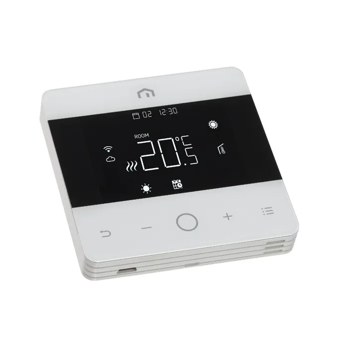 Termostat pentru incalzire in pardoseala, inteligent, Purmo Unisenza, Wi-Fi, afisaj digital, programabil, 230 V, alb