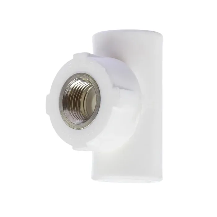 Teu PPR, D 25 mm x 1/2", filet interior, alb