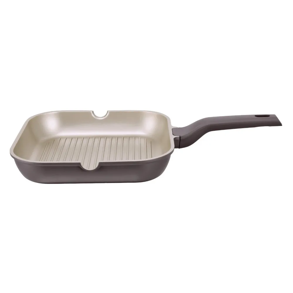 Tigaie grill BSG1428, aluminiu, gri, 28 cm