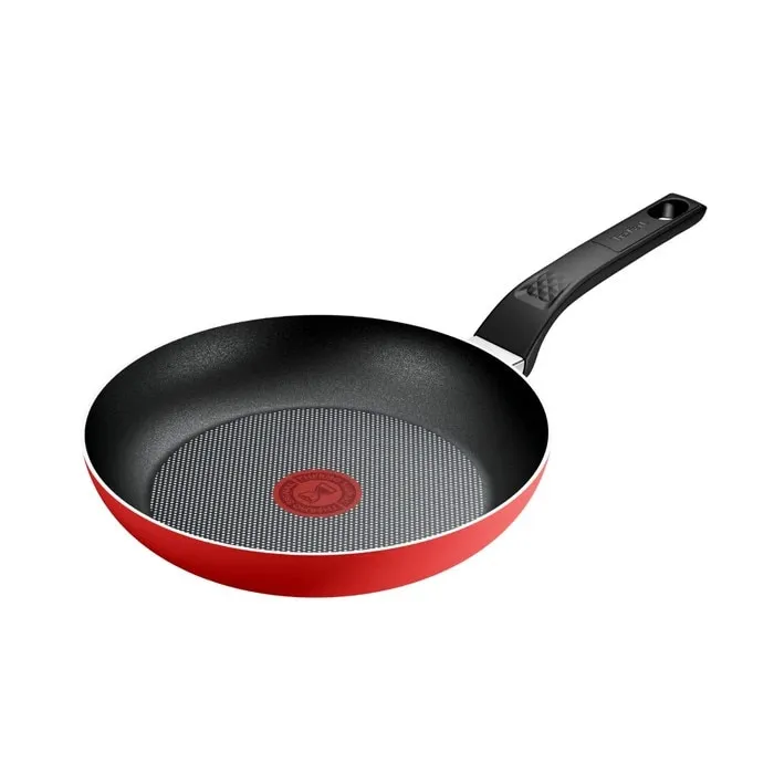Tigaie Tefal Easy Start, aluminiu, rosu, 24 cm