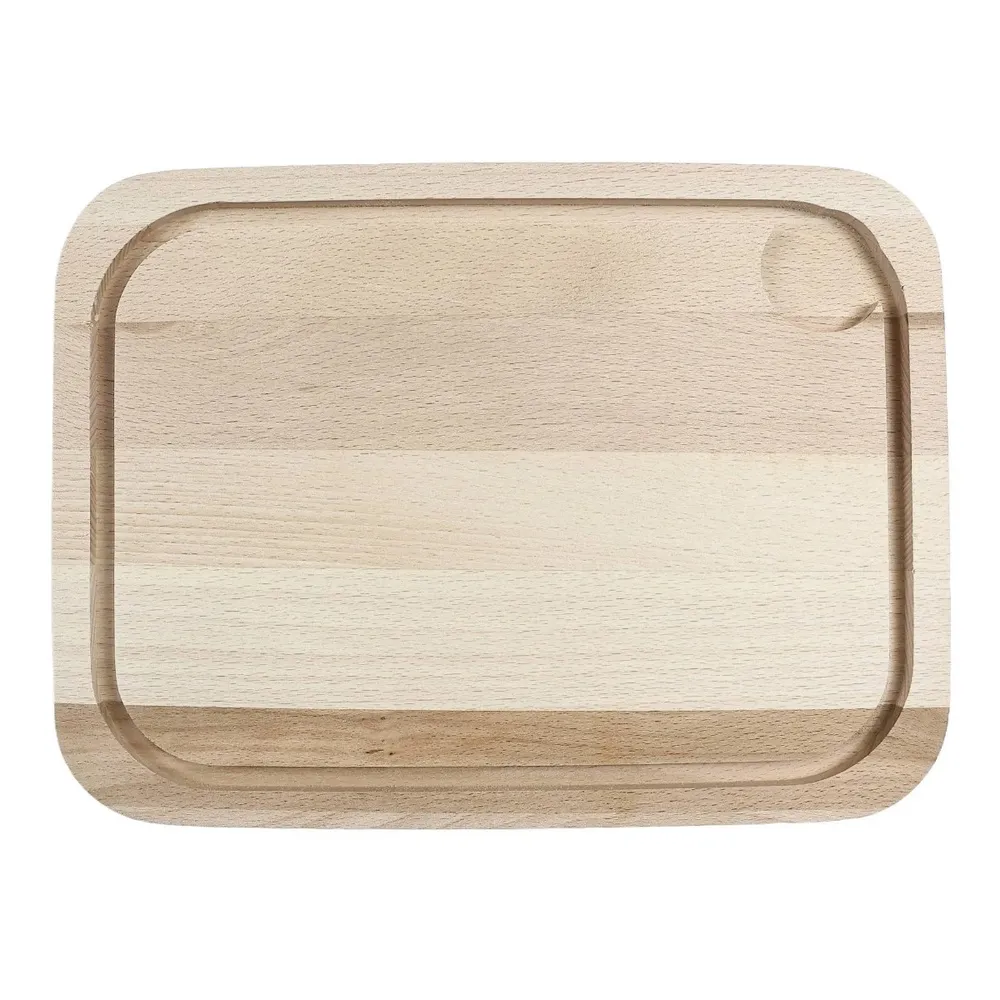 Tocator dreptunghiular 202502, lemn, natur, 35 x 23 x 2 cm